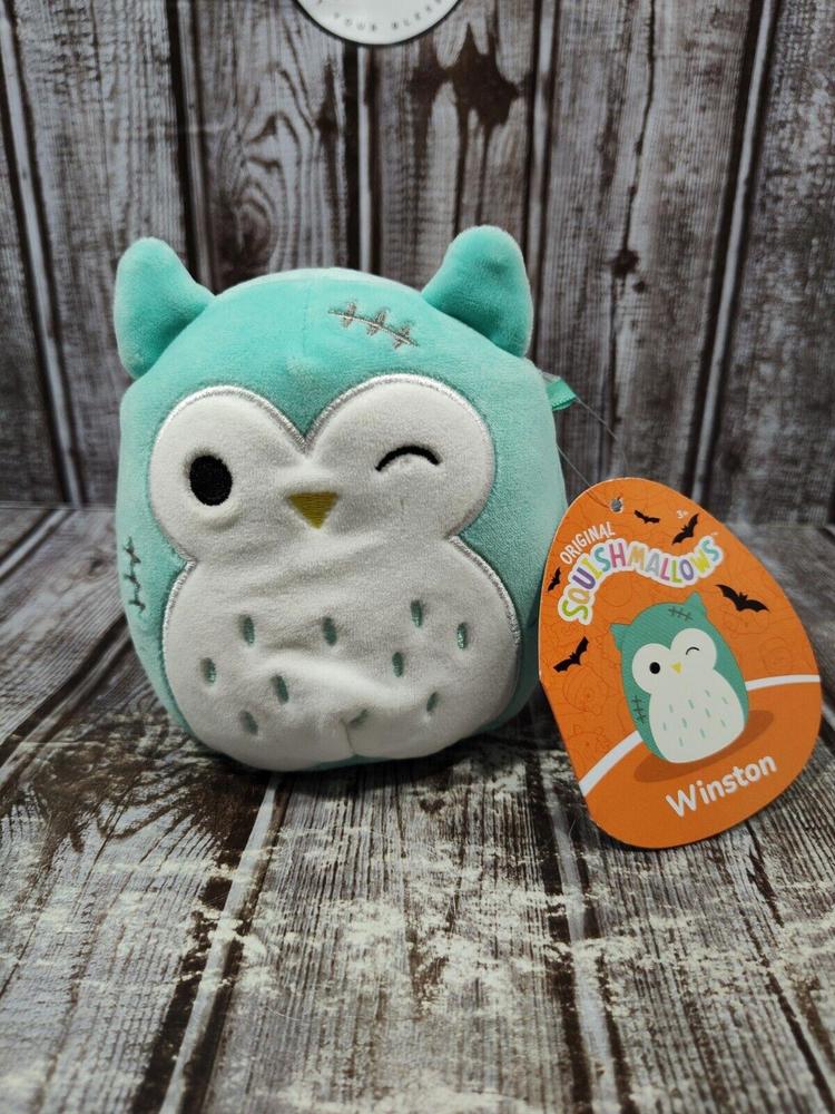 Squishmallows Winston Owl Stitches Frankenstein 5" Plush New 2023 Halloween